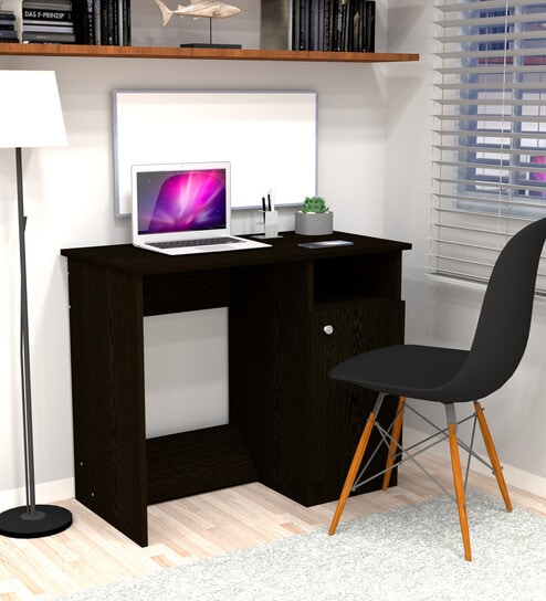 Nero Multipurpose, Computer Desk for Home/Office, Writing Table, Sturdy Small Desks for Small Spaces in Chiyoda Wange Finish