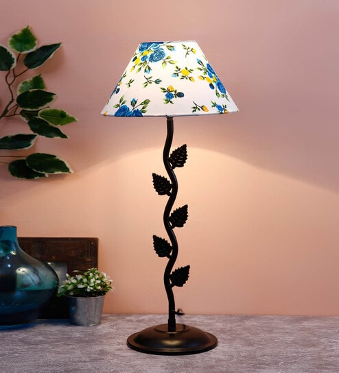 New Era  Multicolor Cotton  Leaf Table Lamp