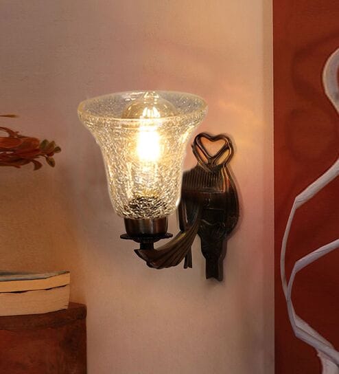 Antique Golden Metal Wall Lamp