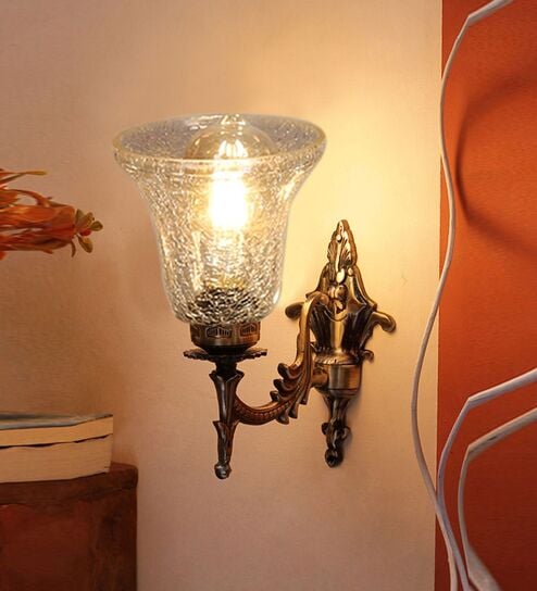 Antique Golden Metal Wall Lamp