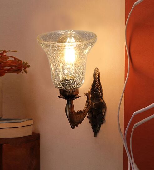 Antique Golden Metal Wall Lamp