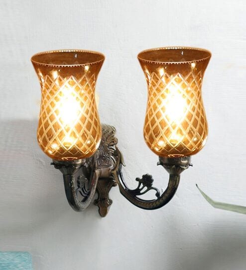 Antique Golden Metal Wall Lamp