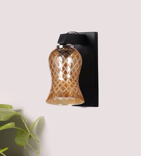 Brown Wooden Wall Lamp