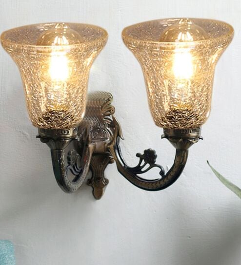 Antique Golden Metal Wall Lamp