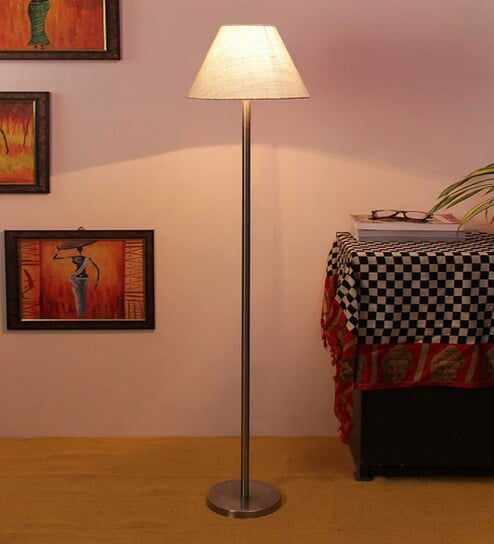 New Era White Conical Designer Steel Floor Lamp For Home Decor by New Era-picture-14