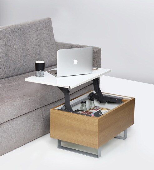 Buy New York Coffee Table In Dessert Walnut White Colour By