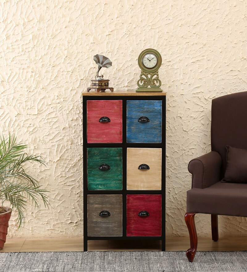 Buy Nero Multi Colour Chest Of Drawers By Bohemiana Online