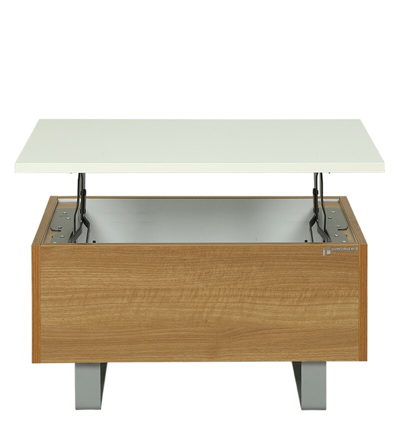 Buy New York Coffee Table with Elevating Top & Storage in Dual Colour
