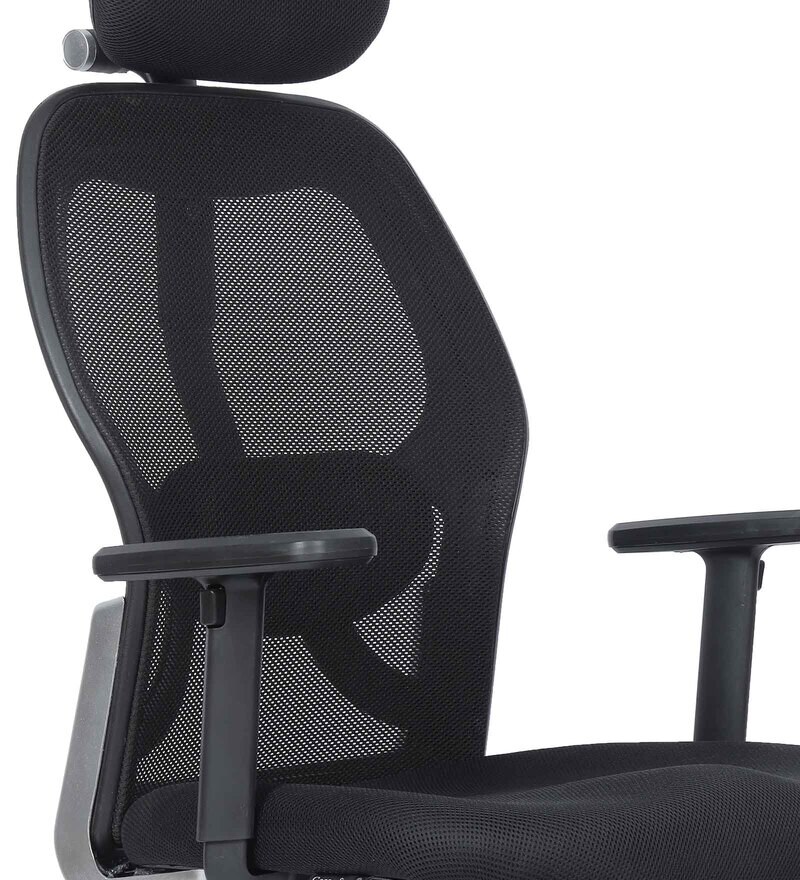Buy NewYork Breathable Mesh Ergonomic Chair in Black Colour with