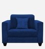 Nebula Fabric 1 Seater Sofa in Royal Blue Colour