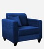 Nebula Fabric 1 Seater Sofa in Royal Blue Colour