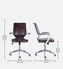 Nebula Leatherette Executive Chair in Brown Colour
