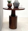 Neck End Table In Walnut Colour