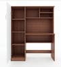 Nector Hutch Desk In Planked Walnut And White Finish Nector Hutch Desk In Planked Walnut And White Finish