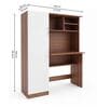 Nector Hutch Desk In Planked Walnut And White Finish Nector Hutch Desk In Planked Walnut And White Finish
