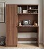 Nector Hutch Desk In Planked Walnut Finish Nector Hutch Desk In Planked Walnut Finish
