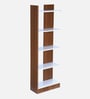 Neil Book Case In Classic Walnut And White Colour Neil Book Case In Classic Walnut And White Colour