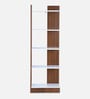 Neil Book Case In Classic Walnut And White Colour Neil Book Case In Classic Walnut And White Colour