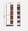 Neil Book Case In Classic Walnut And White Colour Neil Book Case In Classic Walnut And White Colour