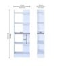 Neil Book Case In White Colour Neil Book Case In White Colour