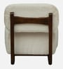 Nelida Fabric Lounge Chair In Creamy Off  White Colour 