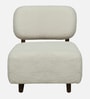 Nelida Fabric Lounge Chair In Creamy Off  White Colour 