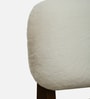 Nelida Fabric Lounge Chair In Creamy Off  White Colour 