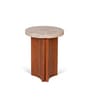 Nell Arch Coffee Table With Beige Panther Marble In Acacia Wood  Finish (Set of 2)