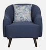 Nelson Fabric 1 Seater Sofa in Blue Colour
