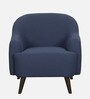 Nelson Fabric 1 Seater Sofa in Blue Colour