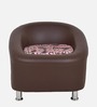 Nelson Leatherette 1 Seater Sofa in Wenge Brown Colour