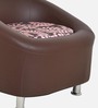 Nelson Leatherette 1 Seater Sofa in Wenge Brown Colour