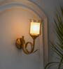 Nena Metal & Glass Wall Light (Amber)