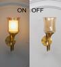 Nena Metal & Glass Wall Light (Amber)