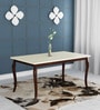 Neo Athens 6 Seater Dining Table in Walnut Finish Neo Athens 6 Seater Dining Table in Walnut Finish