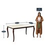 Neo Athens 6 Seater Dining Table in Walnut Finish Neo Athens 6 Seater Dining Table in Walnut Finish