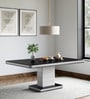 Neo Glass Top 6 Seater Dining Table in Black Colour