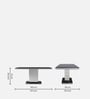 Neo Glass Top 6 Seater Dining Table in Black Colour