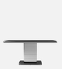 Neo Glass Top 6 Seater Dining Table in Black Colour