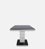 Neo Glass Top 6 Seater Dining Table in Black Colour