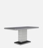 Neo Glass Top 6 Seater Dining Table in Black Colour