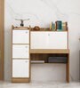 Neo Hutch Desk in Lyon Teak & White Colour