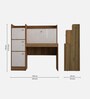 Neo Hutch Desk in Lyon Teak & White Colour