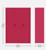 Neolite 3 Door Almirah in Blush Red Colour