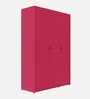 Neolite 3 Door Almirah in Blush Red Colour
