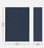 Neolite 3 Door Metal Almirah in Denim Blue Colour