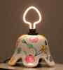 Neon Bulb with Stylish clay Table Lamp
