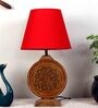 Neon Chakra Table Lamp With Red Shade