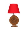 Neon Chakra Table Lamp With Red Shade