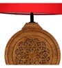 Neon Chakra Table Lamp With Red Shade